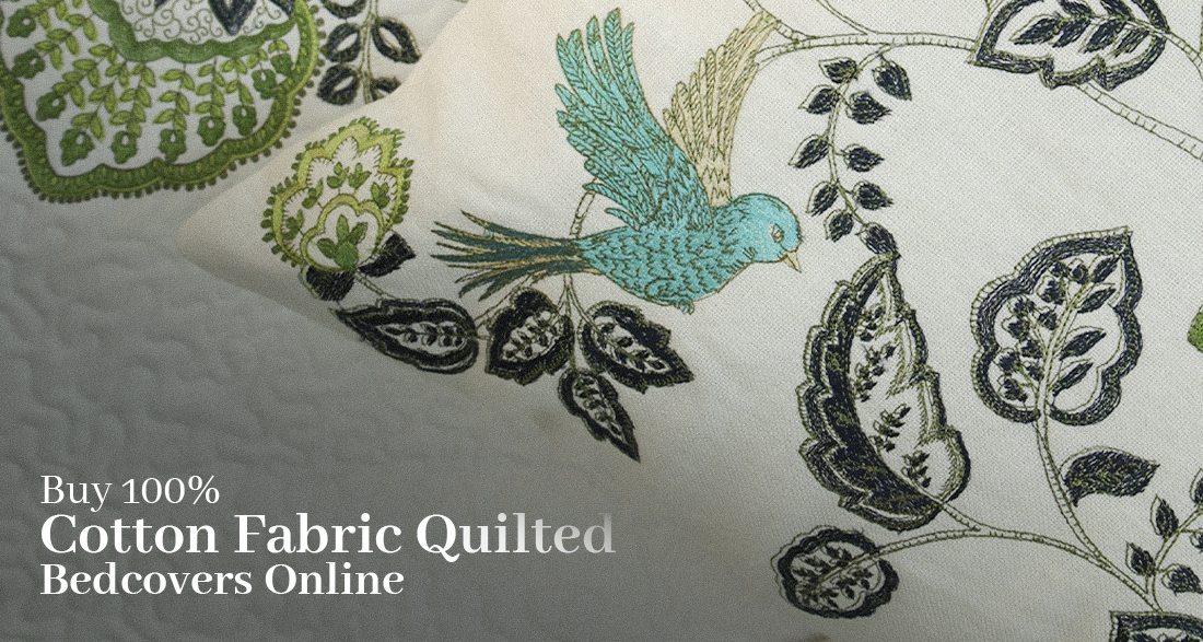 Buy 100% Cotton Fabric Quilted Bedcovers